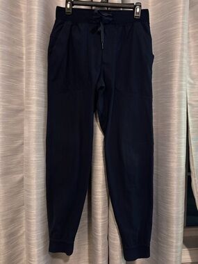 Lululemon Men's ABC Joggers Navy Blue Drawstring Pants Zip Back Pocket Medium